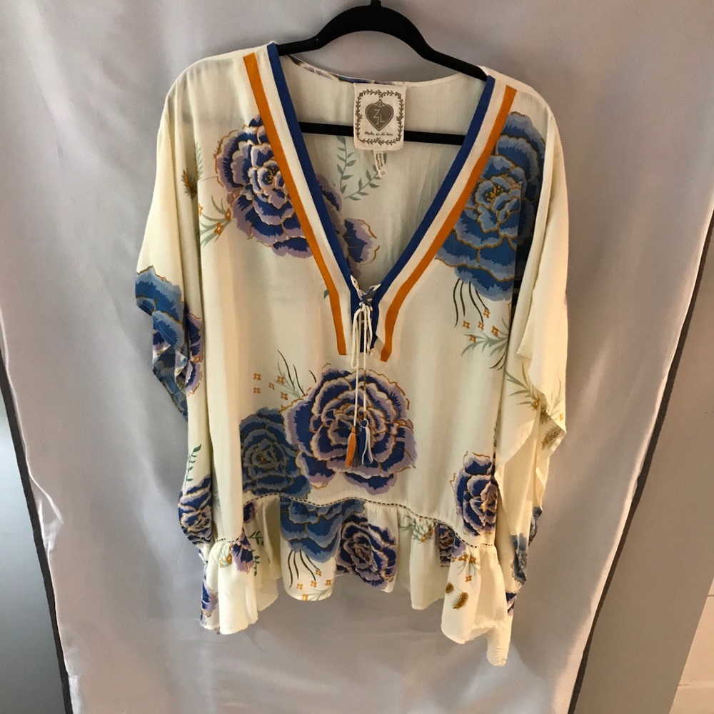 Z&L EUROPE FLORAL COVER-UP
